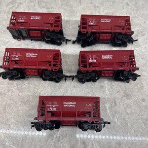 Vintage Canadian National HO Hopper Car Lot of 5: 172950, 172912, 172973, 172909